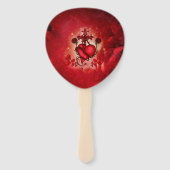 Prachtig hart handwaaier (Achterkant)