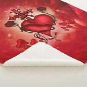 Prachtig hart sherpa deken (3/4)