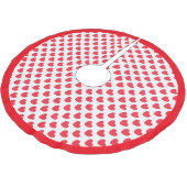 Prachtig hartpatroon op wit kerstboom rok (Gekanteld)