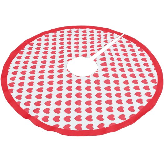 Prachtig hartpatroon op wit kerstboom rok (Gekanteld)