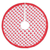 Prachtig hartpatroon op wit kerstboom rok (Voorkant)