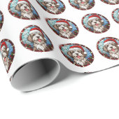 Prachtig Havanese Hond Kerstpatroon Cadeaupapier (Rol Hoek)