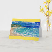 Prachtig Hawaiiaans strand op stevig wenskaart Kaart (Gele Bloem)