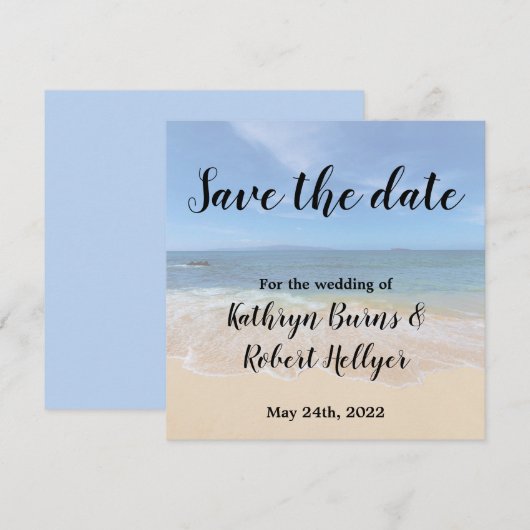 Prachtig Hawaiiaans strand Save the Date (Voorkant / Achterkant)