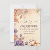 Prachtig herfstblad,  herfstbruiloft bedankkaart (Voorkant)