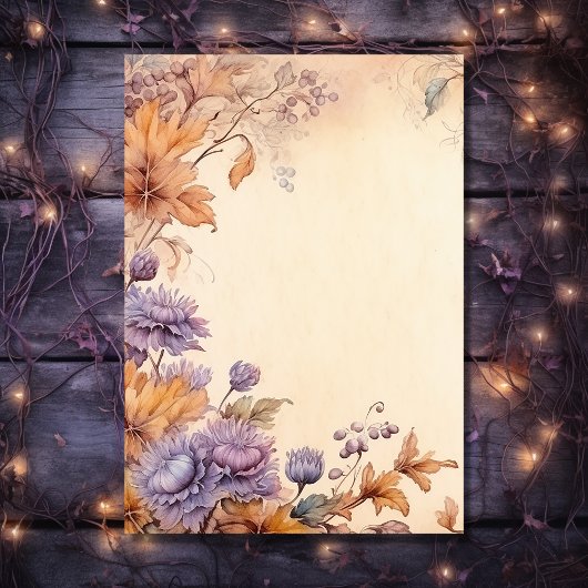 Prachtig herfstblad,  herfstbruiloft bedankkaart