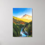 Prachtig herfstlandschap in Auronzo di Cadore, Ita Canvas Afdruk (Voorkant)