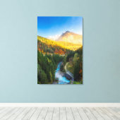 Prachtig herfstlandschap in Auronzo di Cadore, Ita Canvas Afdruk (Insitu (Houten vloer))