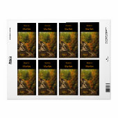 Prachtig herfstwijnetiket etiket (Full Sheet)