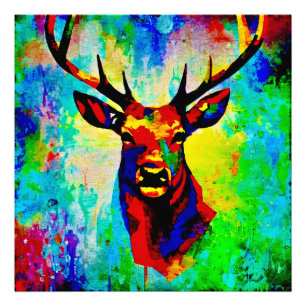 prachtig hert foto afdruk