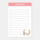 Prachtig Hoefijzer met bloemen om lijst te doen Post-it® Notes (Voorkant)