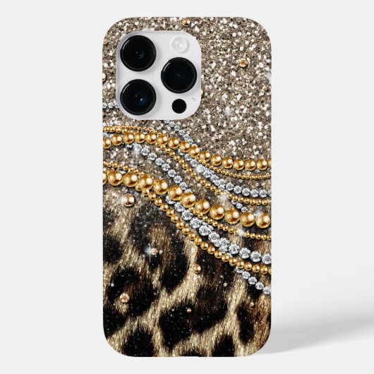 Prachtig Hoesje van de Leopard Faux Dierendruk (Achterkant)