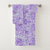 Prachtig hortensia patroon in lavendel, bloemen bad handdoek (Insitu)