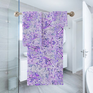 Prachtig hortensia patroon in lavendel, bloemen bad handdoek