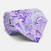 Prachtig hortensia patroon in lavendel, bloemen stropdas (Opgerold)