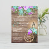 Prachtig hout met Blauwgroen en Paars hout Kaart (Staand voorkant)