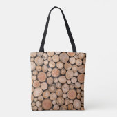 Prachtig hout tote bag (Achterkant)