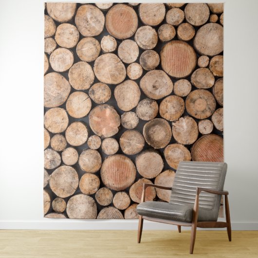 Prachtig hout wandkleed (In situ)