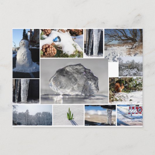 Prachtig ijs, sneeuw en winterse gevoelens! briefkaart (Voorkant)