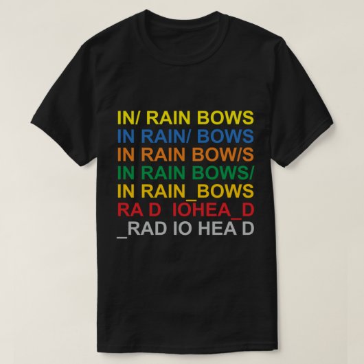 prachtig in regenbogen RADIOHEAD's T-shirt (Design voorkant)