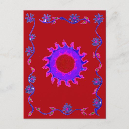 Prachtig Indiaas Motief Mehndi Art Design Briefkaart (Voorkant)