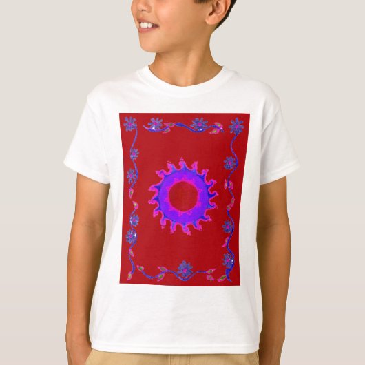Prachtig Indiaas Motief Mehndi Art Design T-shirt (Voorkant)