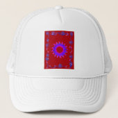 Prachtig Indiaas Motief Mehndi Art Design Trucker Pet (Voorkant)