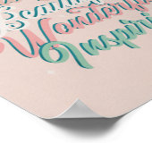 Prachtig inspirerend 3D-typografisch script Poster (Hoek)