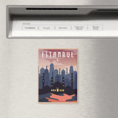 Prachtig Istanbul Turkije Retro Cityscape Magneet (Insitu (Vaatwasser))