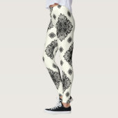 Prachtig Ivoren Witte Mandela Patroon Leggings (Links)