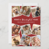 Prachtig Jaar Fotocollage Kerstmis Feestdagenkaart (Voorkant)