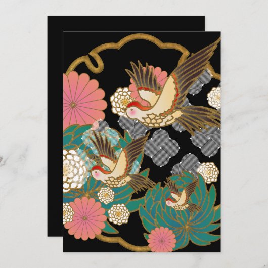 Prachtig Japans design Kaart (Voorkant / Achterkant)