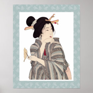 Prachtig Japans geisha Art Poster Design