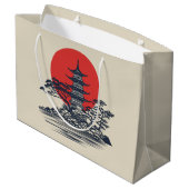 Prachtig Japans landschap met zonsopgang Groot Cadeauzakje (Achterkant Gekanteld)