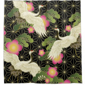 Prachtig japans patroon douchegordijn (Voorkant)