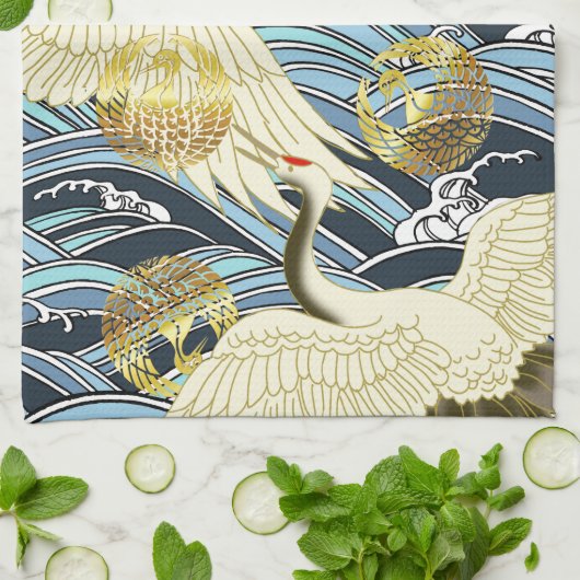 prachtig japans patroonontwerp theedoek (Gevouwen)