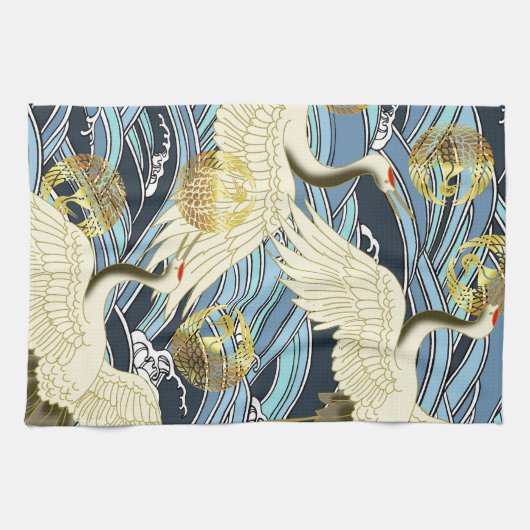 prachtig japans patroonontwerp theedoek (Horizontaal)