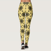 Prachtig Jasmin geel Mandela patroon Leggings (Achterkant)