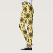 Prachtig Jasmin geel Mandela patroon Leggings (Links)