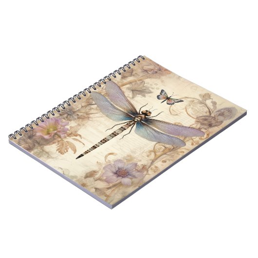 Prachtig junkjournaal met libel & vlinder notitieboek (Linkerzijde)