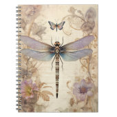 Prachtig junkjournaal met libel & vlinder notitieboek (Voorkant)