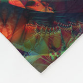 Prachtig kaleidoscoop met meerdere kleuren, bloemp fleece deken (Hoek)