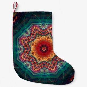 Prachtig kaleidoscoop met meerdere kleuren, bloemp kleine kerstsok