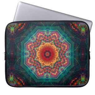 Prachtig kaleidoscoop met meerdere kleuren, bloemp laptop sleeve
