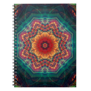 Prachtig kaleidoscoop met meerdere kleuren, bloemp notitieboek