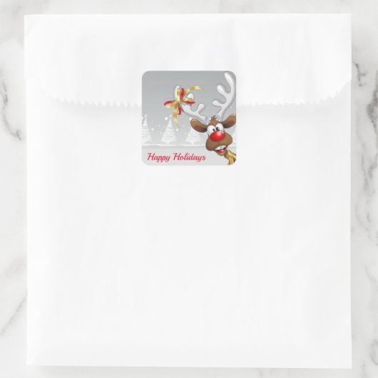 Prachtig, kalmerend, kerstrendierend vierkante sticker (Tas)