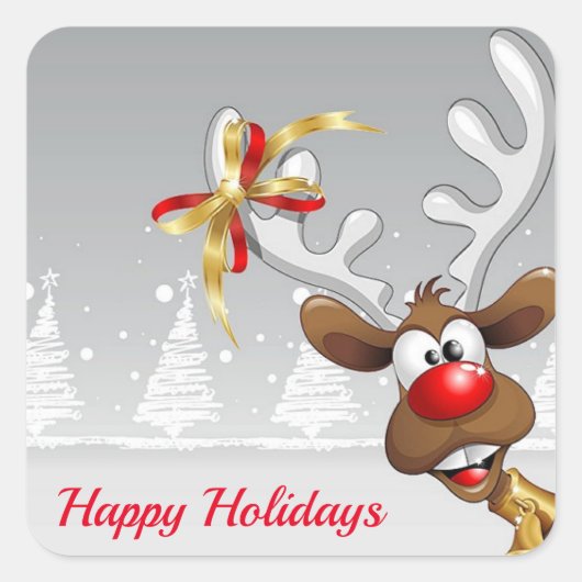 Prachtig, kalmerend, kerstrendierend vierkante sticker (Voorkant)