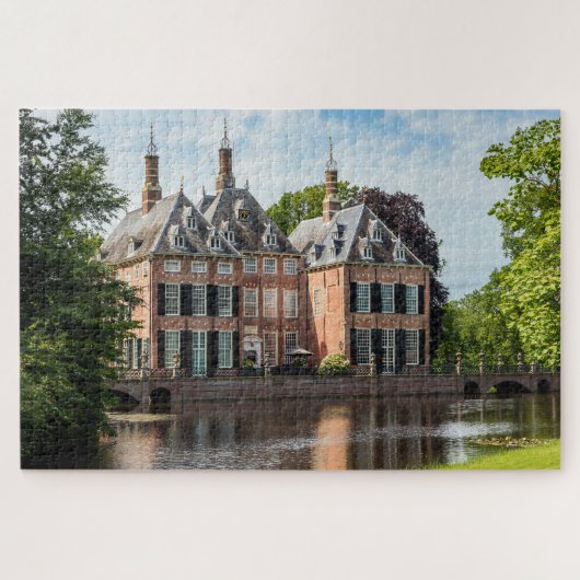 Prachtig kasteel Duivenvoorde in Voorschoten Legpuzzel (Horizontaal)