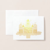 Prachtig kasteel folie kaarten (Voorkant met envelop)