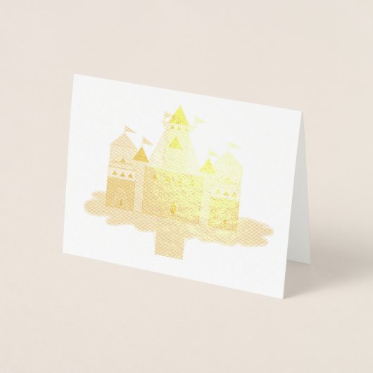 Prachtig kasteel folie kaarten (Voorkant)